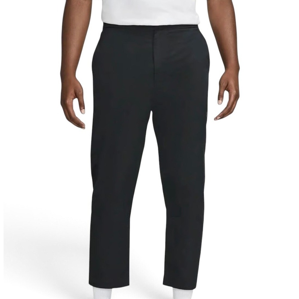 Nike Woven Unlined Cropped Sneaker Pants Mens 34 Black Drawstring DD7032 NEW